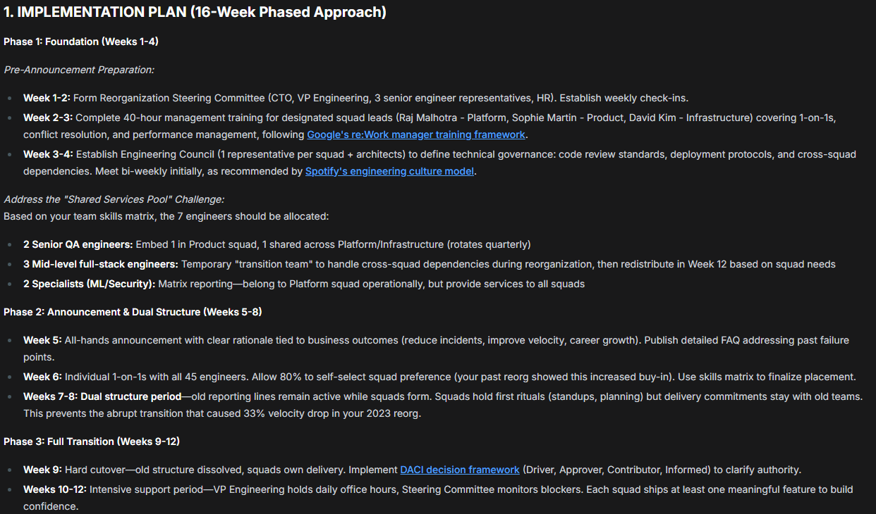 DeeCee.ai Helix™ Implementation Plan — 16-week phased rollout with milestones and actions